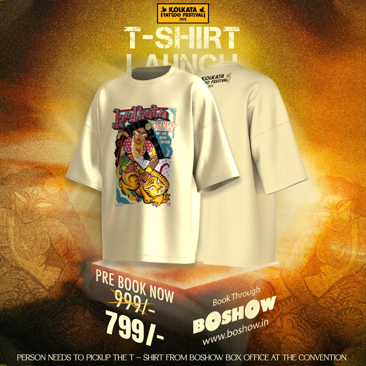 Official Kolkata Tattoo Festival 2025 T-shirt